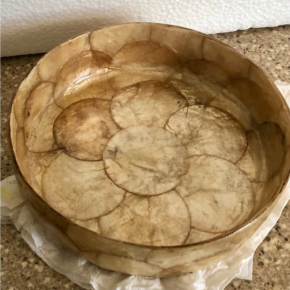 Capiz Shell “Mother Of The Pearl” Bowl Tray Made In Philippines